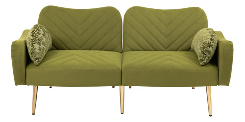 Homsof Sofa Moderno De Dos Plazas Verde Oliva Para Sala De E