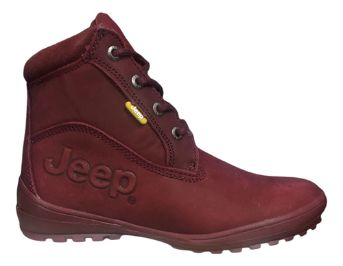 Bota Monocromo Nobuck Para Dama Tinto Jeep 5522