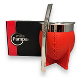 Mate Pampa Xl Con Bombilla Y Packaging Virola Cincelada 