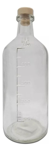 30 Botella Vidrio Agropecuario Gin Transparente 500cc Tapon