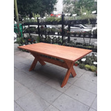 Mesa En Madera Artesanal 