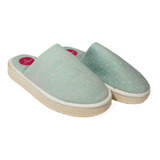 Pantuflas Chinela Comoditas Mujer Invierno Verde