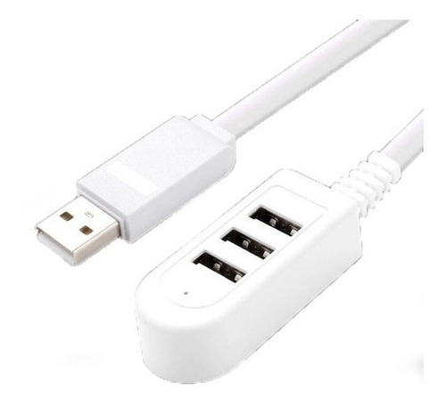 Splitter Hub Usb X3 Alargador Zapatilla Usb 2.4a 1.20 Mts