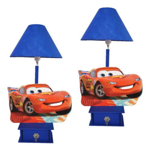 Lámpara De Cajón De Cars Infantil Para Mesa De Buro 2 Piezas