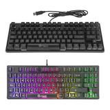 Teclado Compacto Gamer Iluminación Rgb Español Latinoamérica