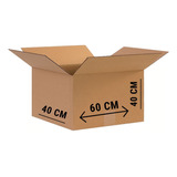 Caja Cartón Embalaje 60x40x40 Mudanza Simple X20 Unidades