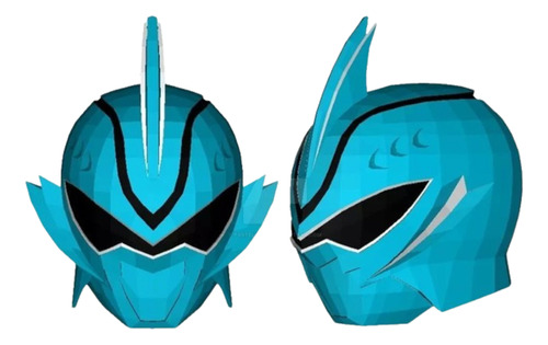 Planos Casco Power Ranger Jungle Fury Shark Ranger