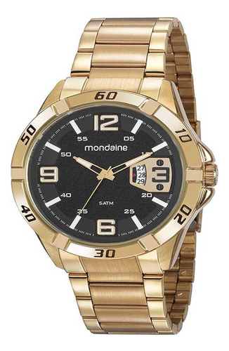 Relógio Mondaine Masculino Analógico Dourado 53834gpmvde2