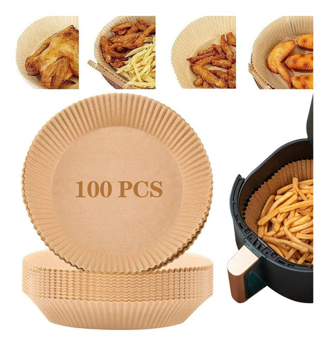 100pcs Paper Liner Air Fryer Nonstick Mat