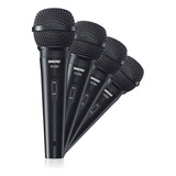 Kit De 4 Micrófonos Shure Sv200 Vocal Dinámico