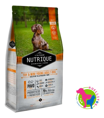 Nutrique Toy Mini Young Adult Dog X7,5kg-huellitas Pet Shop