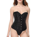 Corsé De Encaje Bordado Corset Lencería Sexy 