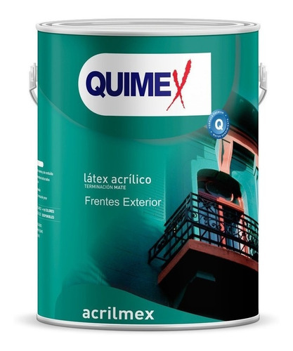 Latex Acrilico Exterior Acrilmex 4 Litros Quimex Acabado Mate Color Teja