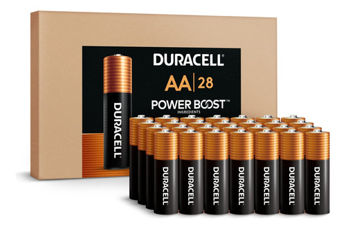 Duracell Coppertop - Paquete De 28 Pilas Aa Doble A Con