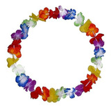 Pack 12 Unidades Collar Hawaiano Flor Fiesta Somoscotillon