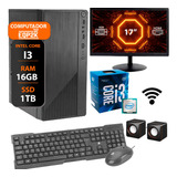 Computador Core I3 3220 16gb Ssd 1tb Monitor 17 Completo