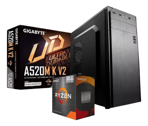 Pc Completa Armada Gamer Amd Ryzen 5 5600g 8gb Ssd 240