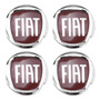 Juego Kit De 4 Tapas Centro Rin Emblema Fiat Rojo 60mm Fiat Grande Punto