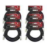Pack 6 Cables Microfono Xlr De 10 Mts Kirlin Envío Gratis