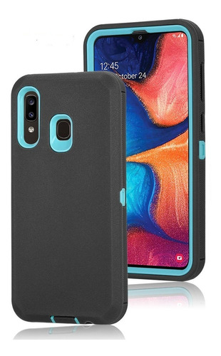 Funda De Uso Rudo 3 En 1 Para Samsung Galaxy A20 / A30