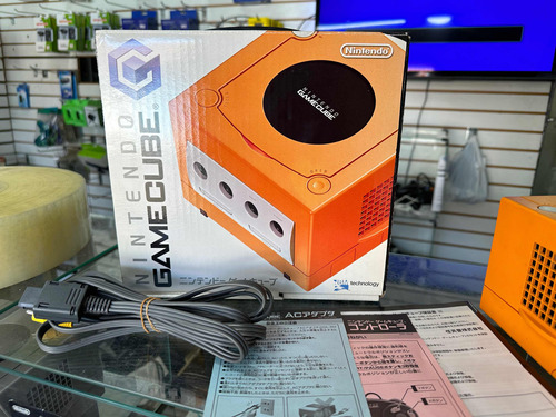 Game Cube Laranja Completo Na Caixa