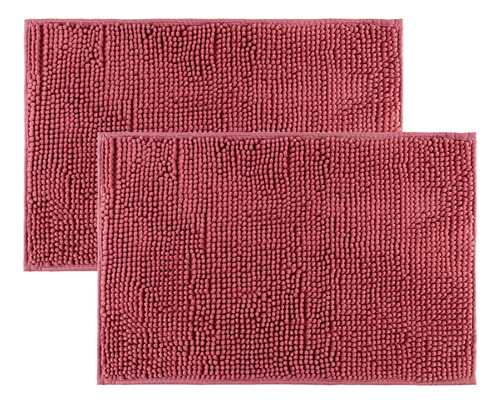 Kit 2 Tapete De Banheiro Bolinha Antiderrapante 40cm X 60cm Cor Rosé