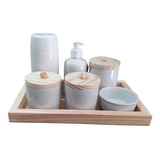 Kit Higiene Bebê Porcelana Completo Garrafa Térmica 