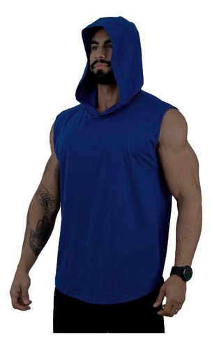 Musculosa Con Capucha Entrenamiento Sudadera Gym Hombre 