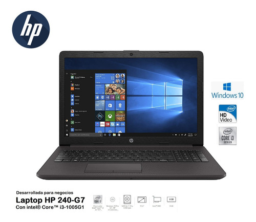 Laptop Hp 250-g7   Core I3-1005g1 8gb 1000gb 15.6hd W10 Pro