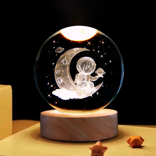 Bola De Cristal De Proyección Transparente De Vidrio 3d