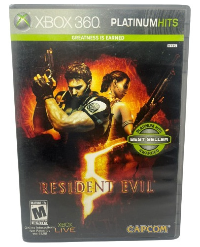 Resident Evil 5 Xbox 360 Jogo Original Mídia Física Game Top