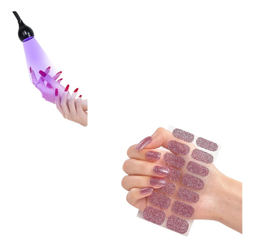 Película Adesivo Gel Unha Esmalte Alogamento Nail Art Luz Uv