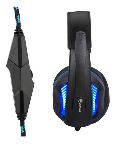 Headset Gamer Com Fio Thoth Eg-305bl Azul Evolut Para Pc