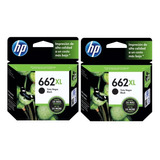 Kit 2 Cartucho Tinta Original Hp 662xl Negro Cz105al Cz106al