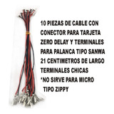 Paquete De 10 Cables Para Zero Delay Tipo Boton Sanwa 2.8 Mm