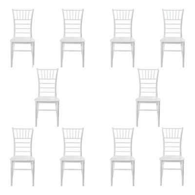 Silla Tiffany Plastica Eventos Lounge Banquete Paquete De 10 Color de la estructura de la silla Blanco | MercadoLibre