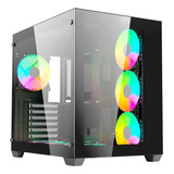 Gabinete Gamer C3tech Aquarius Mt-g910bk Atx Sem Fans