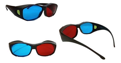 Óculos 3d Positivo Anaglifo Imagem Filme Jogos Red & Cyan