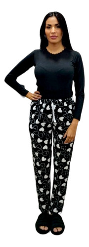 Pantalon Pijama Mujer Polar Soft Peluche Suavecito Invierno