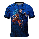 Camiseta Camisa Goku Vegeta Team Ssj Blue Anime Ref0436