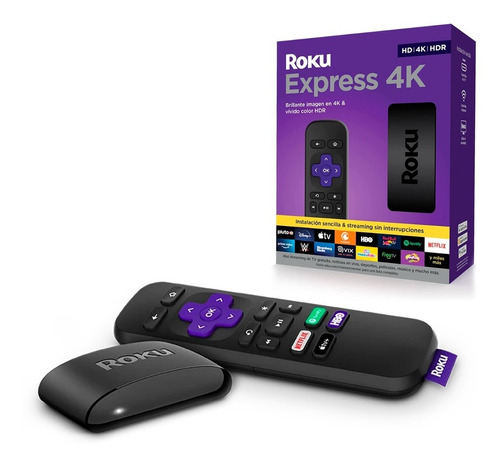 Roku Express 4k+ 3941 De Voz 4k Negro Control Wi-fi