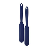 Mini Espátula Recta De Silicona Azul Marino Set X 2