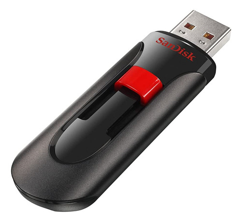 Pendrive Sandisk Cruzer Glide 128gb 2.0 Preto E Vermelho