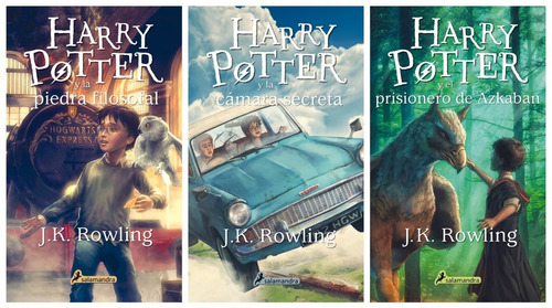 Harry Potter Lote X 3 Libros Del 1 Al 3 T Blanda Salamandra