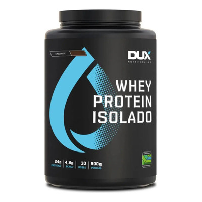 Whey Isolado Dux 900g - Whey Baixo Carbo 24g De Proteínas Sabor Chocolate | Frete grátis
