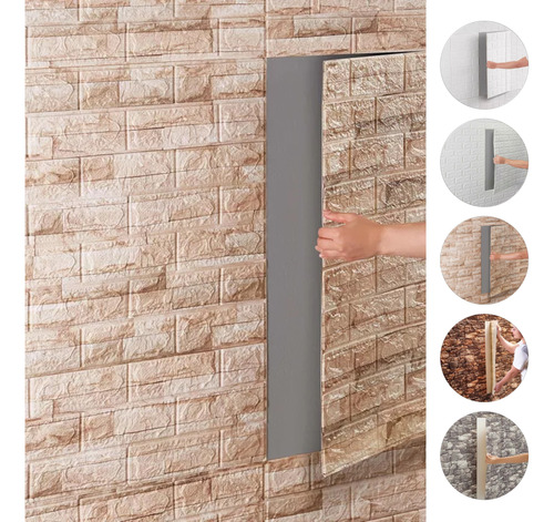 Adherible Relieve 3d Pared Piedra Bloques Ladrillo 