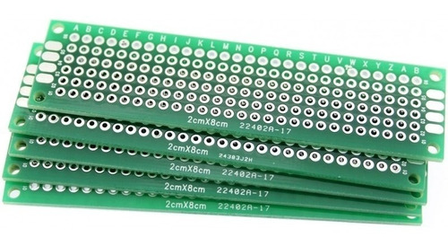 Pcb Placa Protoboard Doble 2x8 Cm Prototipo Fr4 Itytarg