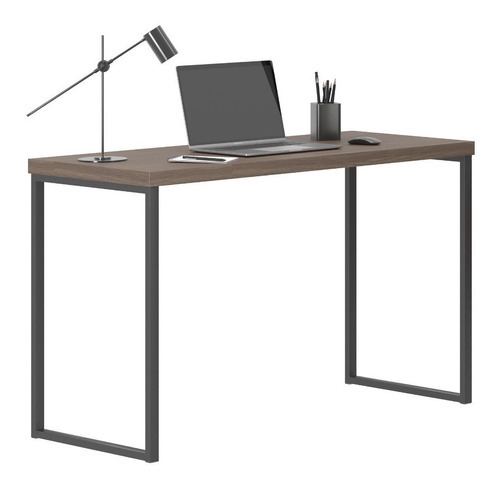 Escrivaninha Home Office Industrial Etios Plus 120cm Cor Pés Preto/tampo Affara