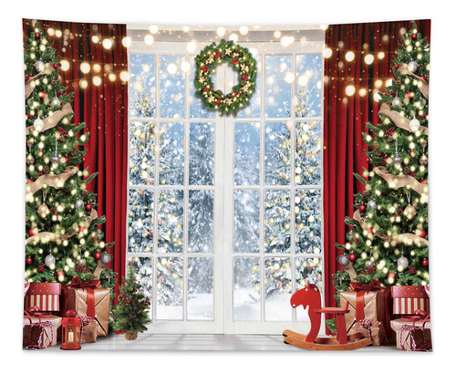 Allenjoy Telon De Fondo De Ventana De Navidad De 118 X 95 Pu