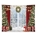 Allenjoy Telon De Fondo De Ventana De Navidad De 118 X 95 Pu